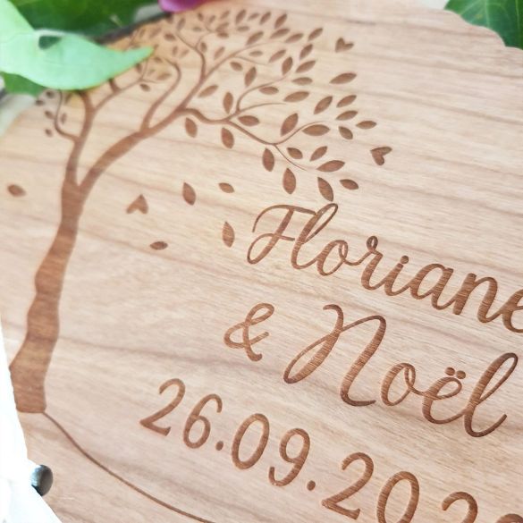 Porte alliances en bois  ou en plexi transparent | personnalisé Arbre de l'Amour