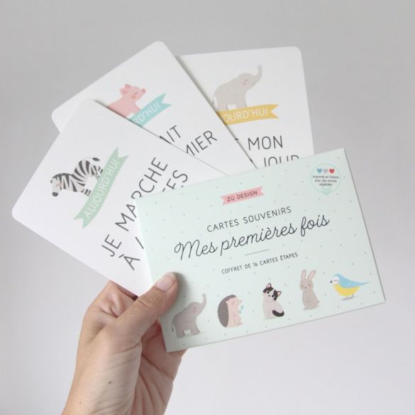 Coffret premières fois de bébé - Cartes étapes - Zü