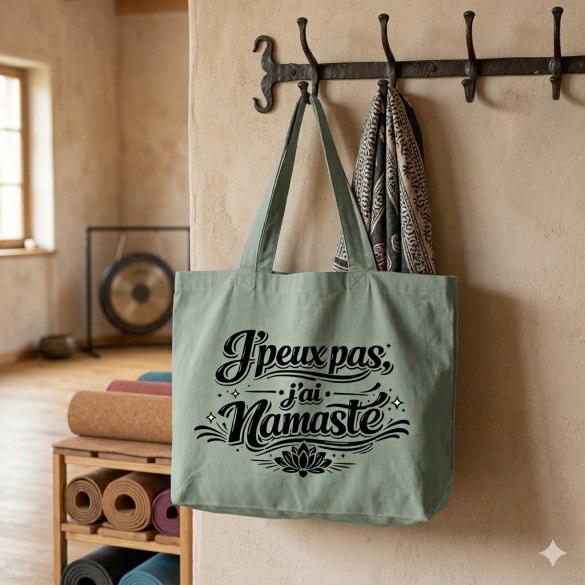 Totebag XXL - Yoga - 'J'peux pas j'ai Namaste'