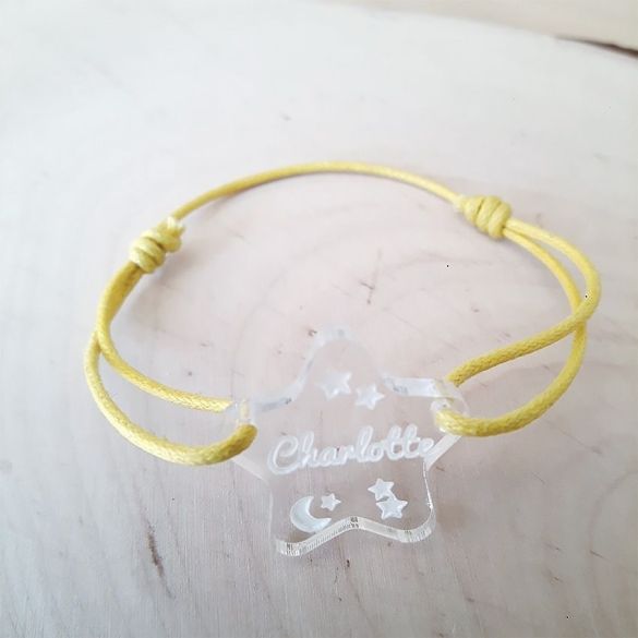 Bracelet gravé enfant personnalisable Etoile