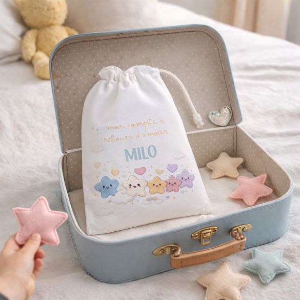 Les Étoiles des Retrouvailles – Pochon personnalisé avec rituel affectif