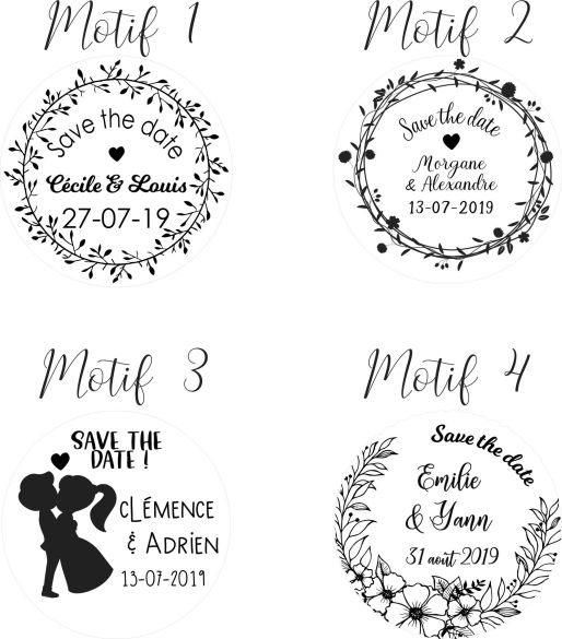 Magnets Save the date personnalisées| Mariage | en bois fleuris