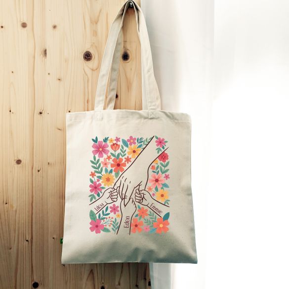 Totebag Maman personnalisé avec 1, 2 ou 3 enfants – Cadeau fête des mères