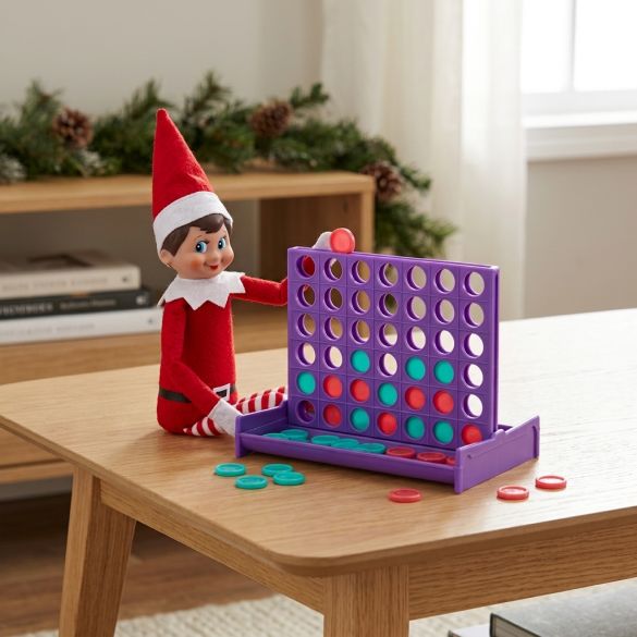 Bêtise Jeu Lutin Farceur – Défie le Lutin au 4 en Ligne | Kit de Noël