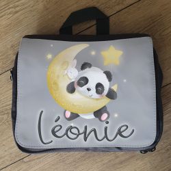 Petit sac à langer - Pochette à vadrouille Panda sur la lune