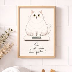 Affiche murale chat humoristique – Non... C'est que des poils