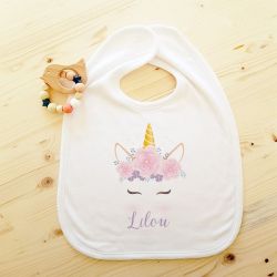 Bavoir personnalisable Licorne