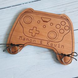 Porte alliances en bois  ou en plexi transparent | Manette gaming personnalisé