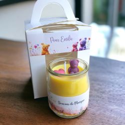 Bougie yahourt Mangue Oursons avec box personnalisable