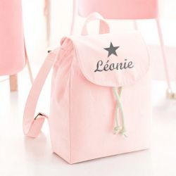 Sac à dos maternelle motif Etoile d'argent| Cartable personnalisé maternelle avec prénom