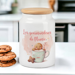 Pot à cookies/sucre/farine/bonbons personnalisé | Fête des mères | Fêtes des grand-mères