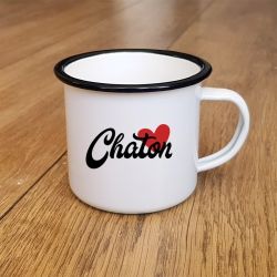 Tasse émaillée personnalisable p'tit nom