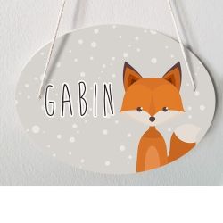 Plaque de porte chambre d'enfant personnalisable - modèle Gabin