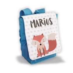 Sac à dos pour enfant personnalisé avec prénom modèle Renard assis