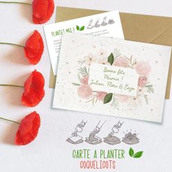 Carte à planter avec graines personnalisée | texte libre