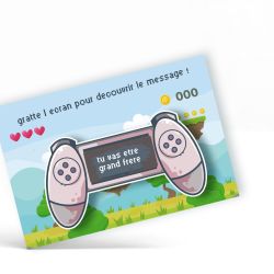 Carte à gratter personnalisable Jeu vidéo|annonce grossesse