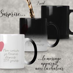 Mug magique personnalisable Amour Mon Cœur