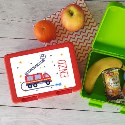 Boîte à goûter personnalisée Camion Pompier