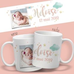 Mug personnalisable recto/verso avec photo Rose