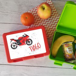 Boîte à goûter personnalisée Moto