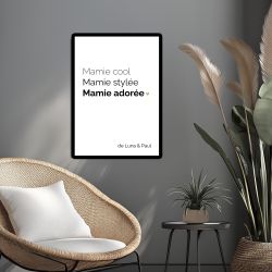 Poster personnalisé Mamie Cool