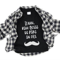 Tee shirt enfant personnalisable Moustache