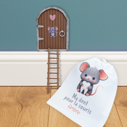Kit magique de la Petite Souris – Porte, échelle et pochon personnalisé