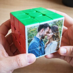 Cube casse tête style Rubik's cube avec photo