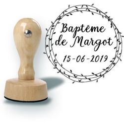 Tampon personnalisé | Mariage | Couronne de fleurs 3