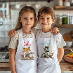 Tablier cuisine enfant personnalisé Animal au choix