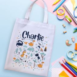 Tote bag enfant personnalisé Dinosaures