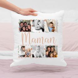 Coussin personnalisable | 6 photos | Fête des mères |Fête des mamies