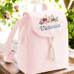 Sac à dos maternelle motif champignons | Cartable personnalisé maternelle avec prénom
