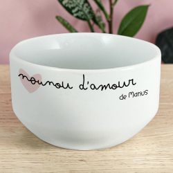 Bol personnalisé Nounou d'amour – Cadeau nounou personnalisé avec prénom