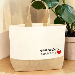 Grand sac personnalisé Maman depuis ! Idée cadeau maman