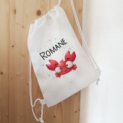 Sac de sport enfant personnalisable modèle Crabe