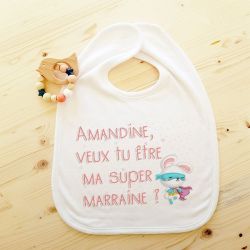 Bavoir personnalisable Super marraine