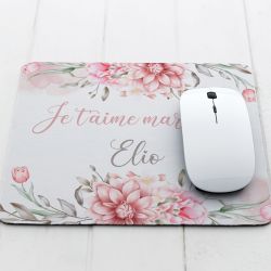 Tapis de souris personnalisé fleuri