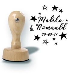 Tampon personnalisé pour mariage - étoiles