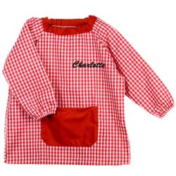 Blouse | tablier écolier personnalisé | Couleur rouge