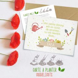 Carte à planter avec graines personnalisée annonce