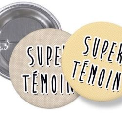 Duo de badges Super témoin 44mm