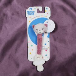 Attache tétine Bamboo  Chat