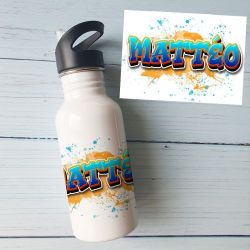 Gourde ou bouteille personnalisée pour enfant Graffiti