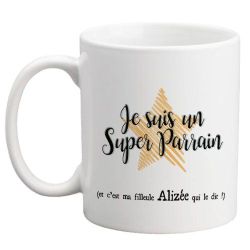 Mug personnalisable pour Super parrain ! Cadeau original