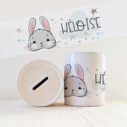 Tirelire personnalisée modèle Lapin