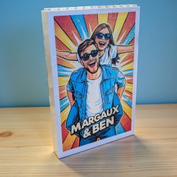 Cadre lego  Couple Pop Art