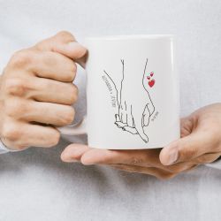 Mug personnalisé minimaliste Mains | Saint Valentin
