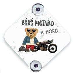 Plaque voiture personnalisée Bébé motard