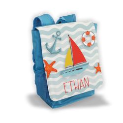 Sac à dos pour enfant personnalisé avec prénom modèle Bateau